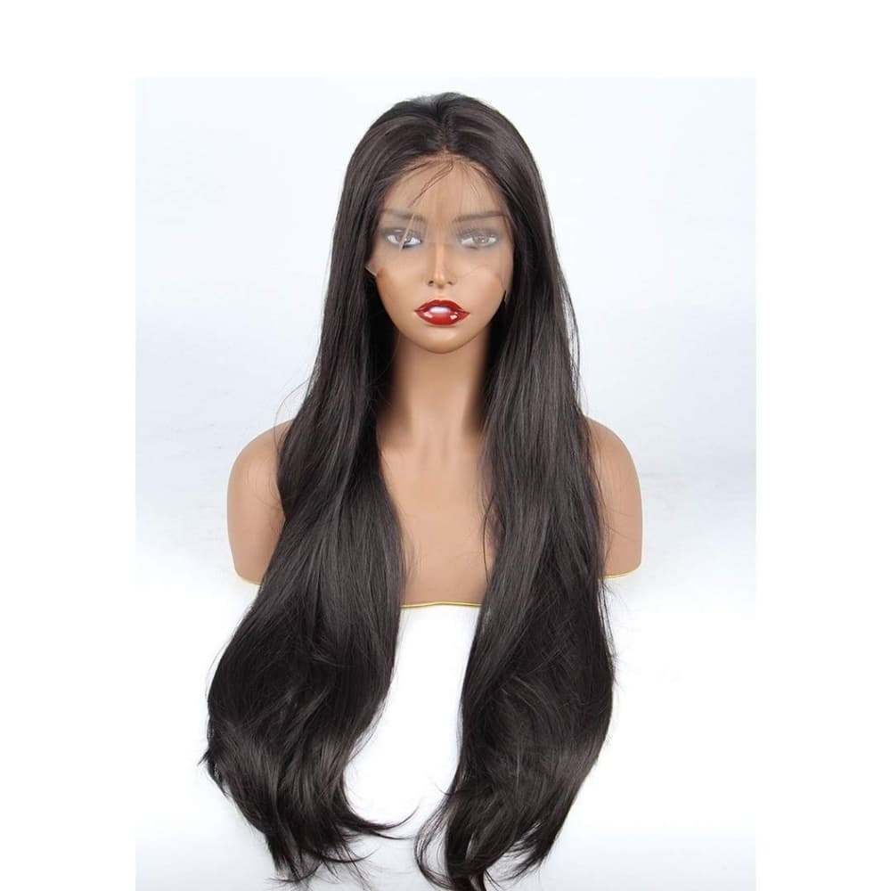 Dark Brown Straight Wavy Beauty Lace Front Wig