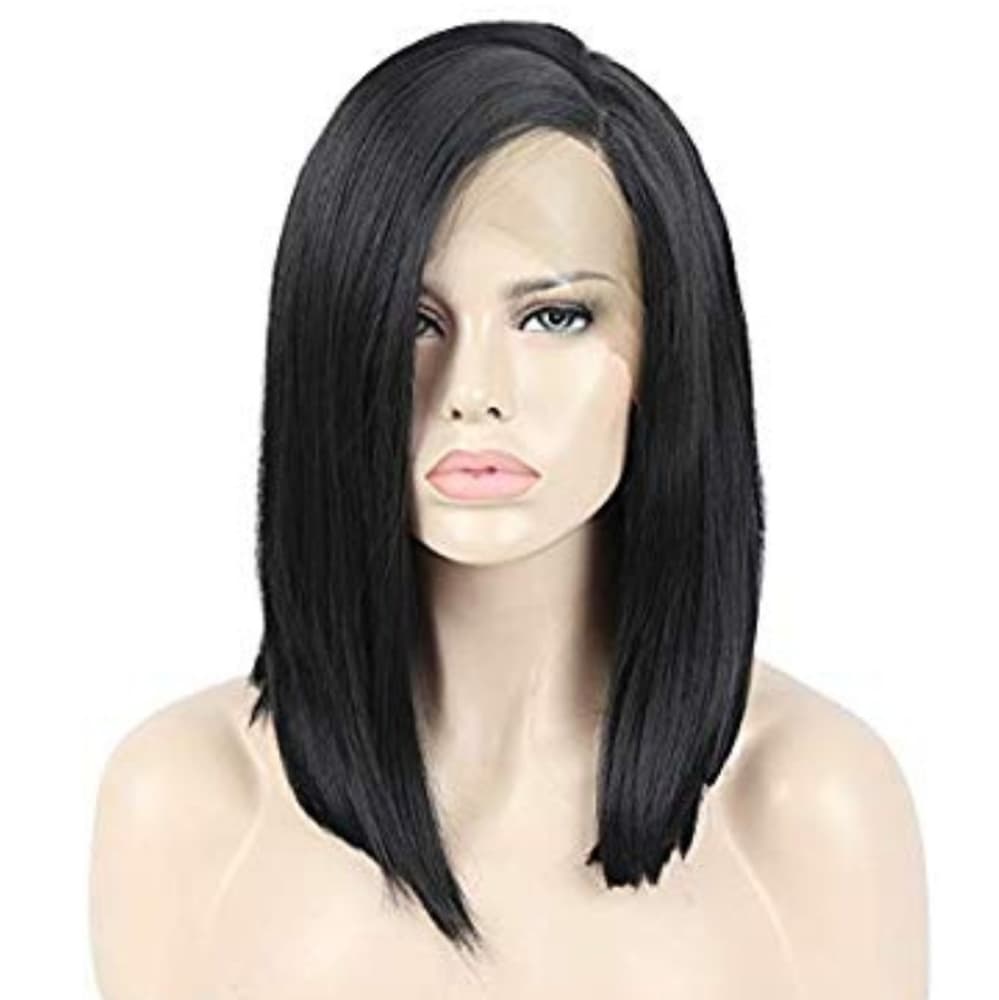 Human Hair Blend Bob Lace Front Wig