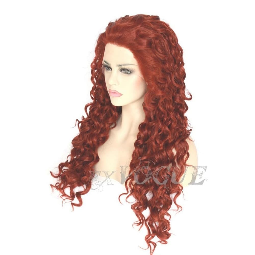 Red Beauty Curly Lace Front Wig