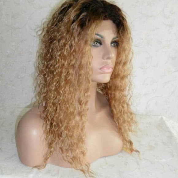 Dark Root Beautiful Indian Remy Lace Front Wig