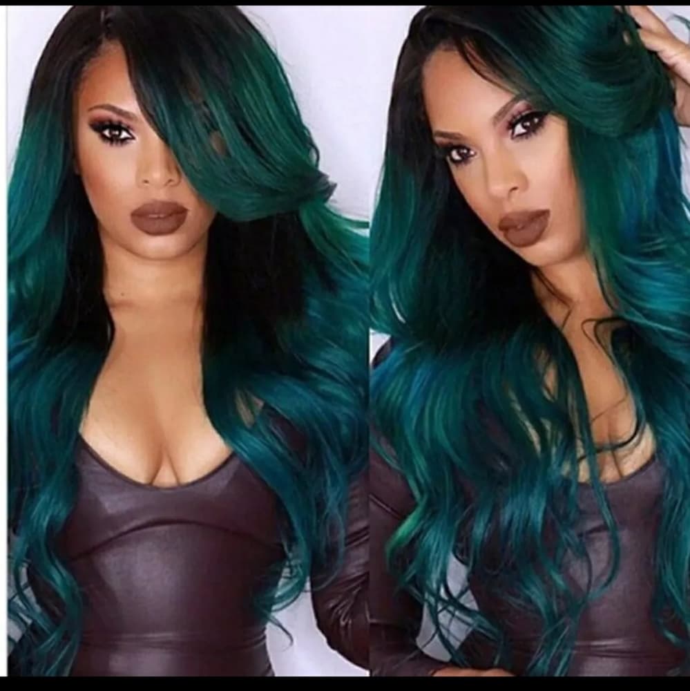 Ombre Green Lace Front Wig 22-24 inches!!