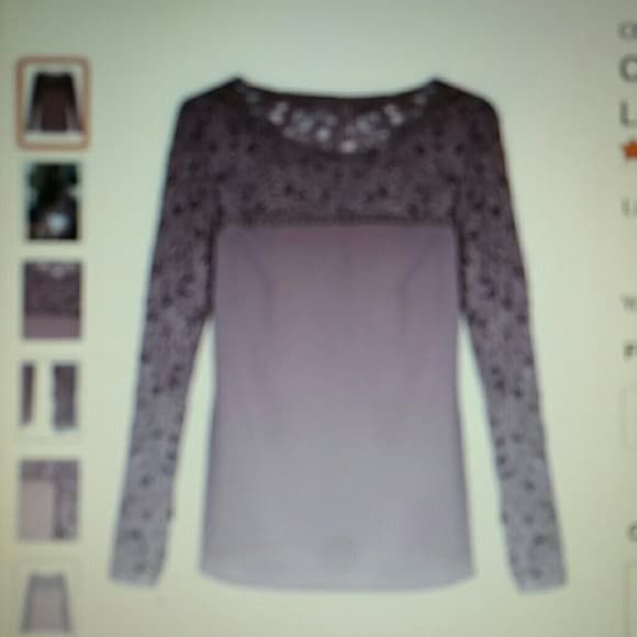 Women Peach Lace Casual Panel Longsleeve Blouse