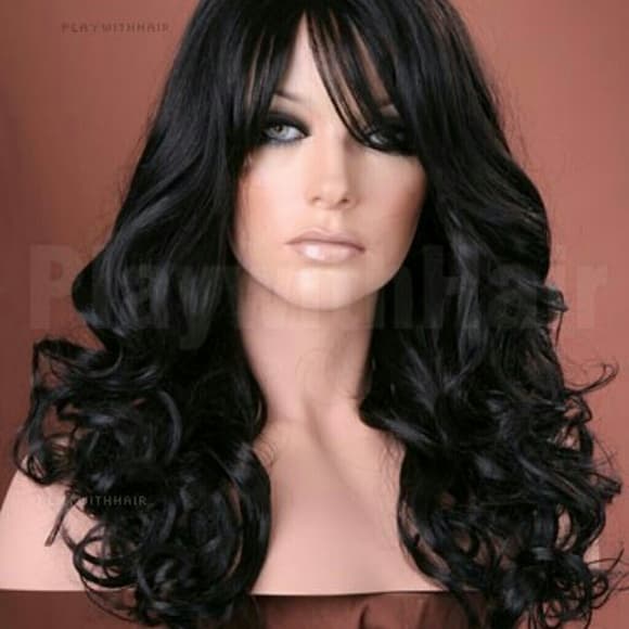 Sexy Black Bally Full Wig