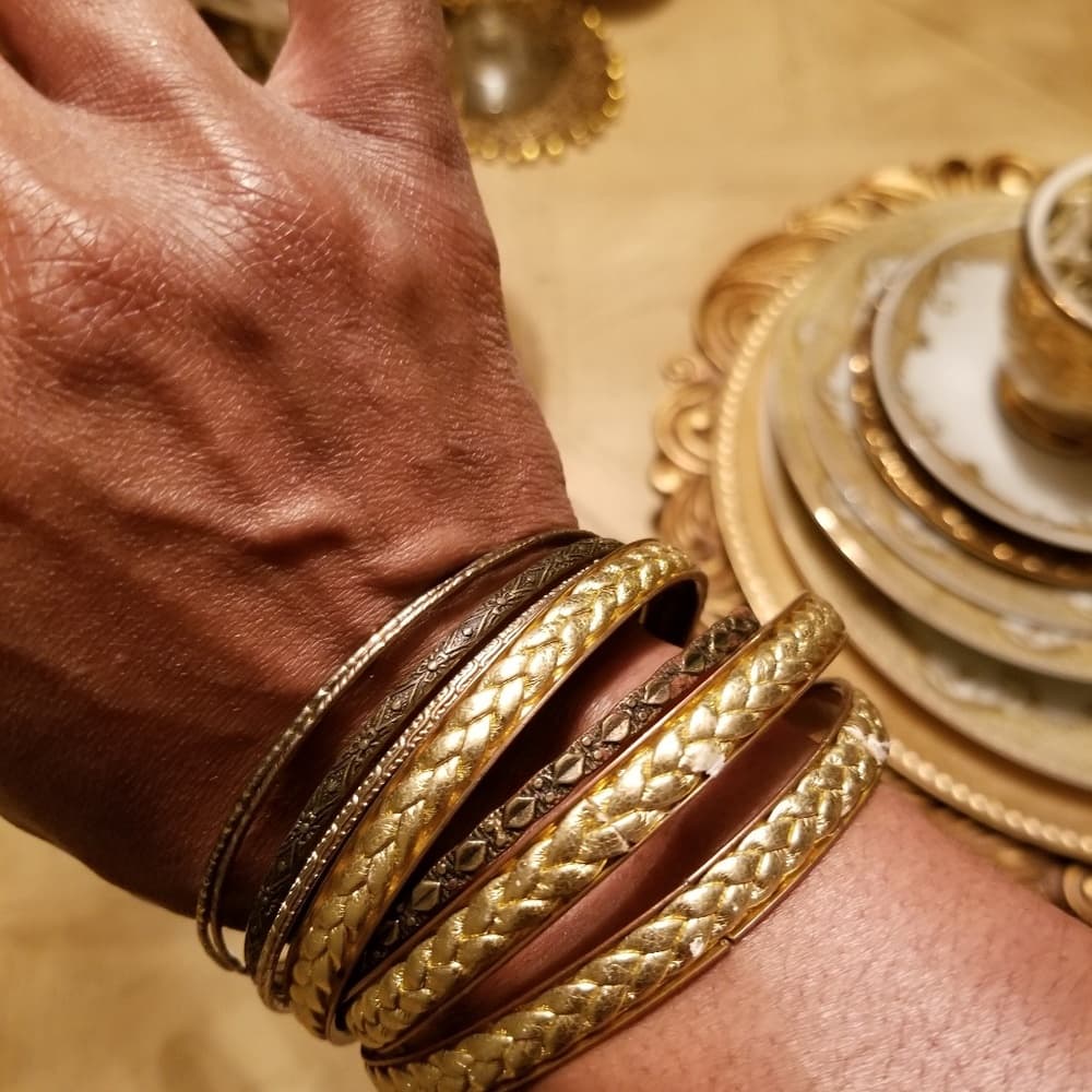 Gold Beauty Bangle Bracelet