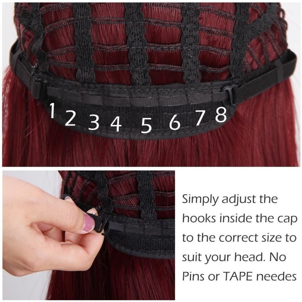Ombre Red Full Wig