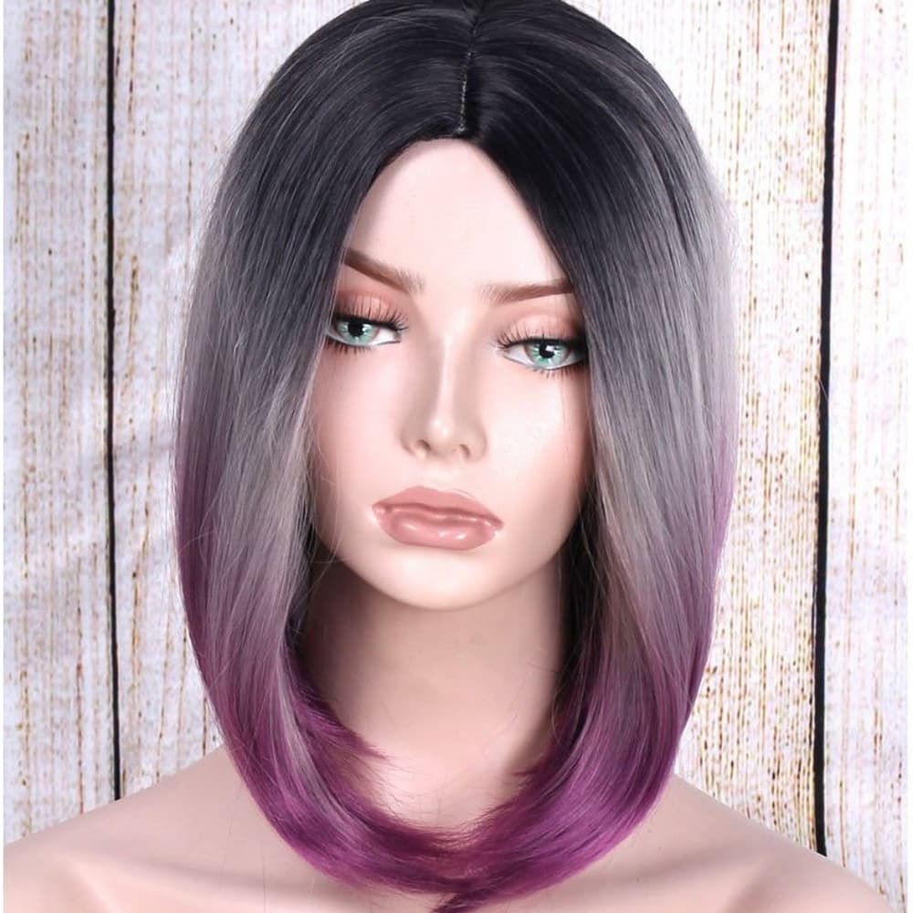 Cute Ombre Purple Wig