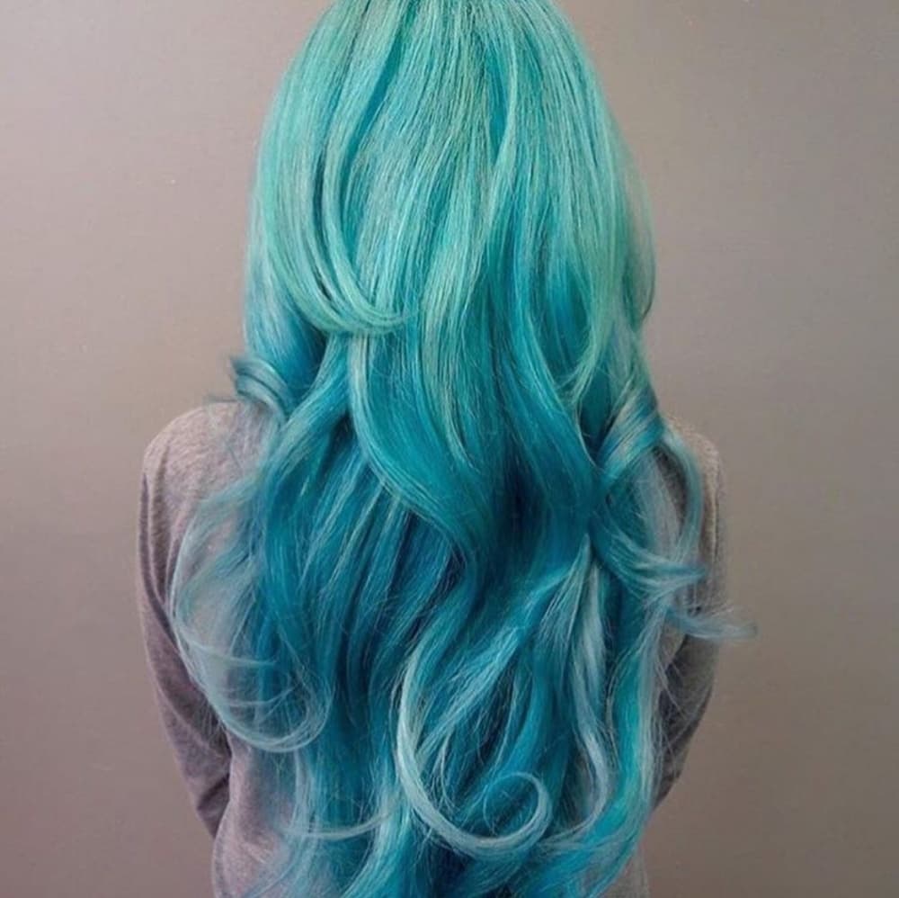 Green Blue Beauty Lace Front Wig