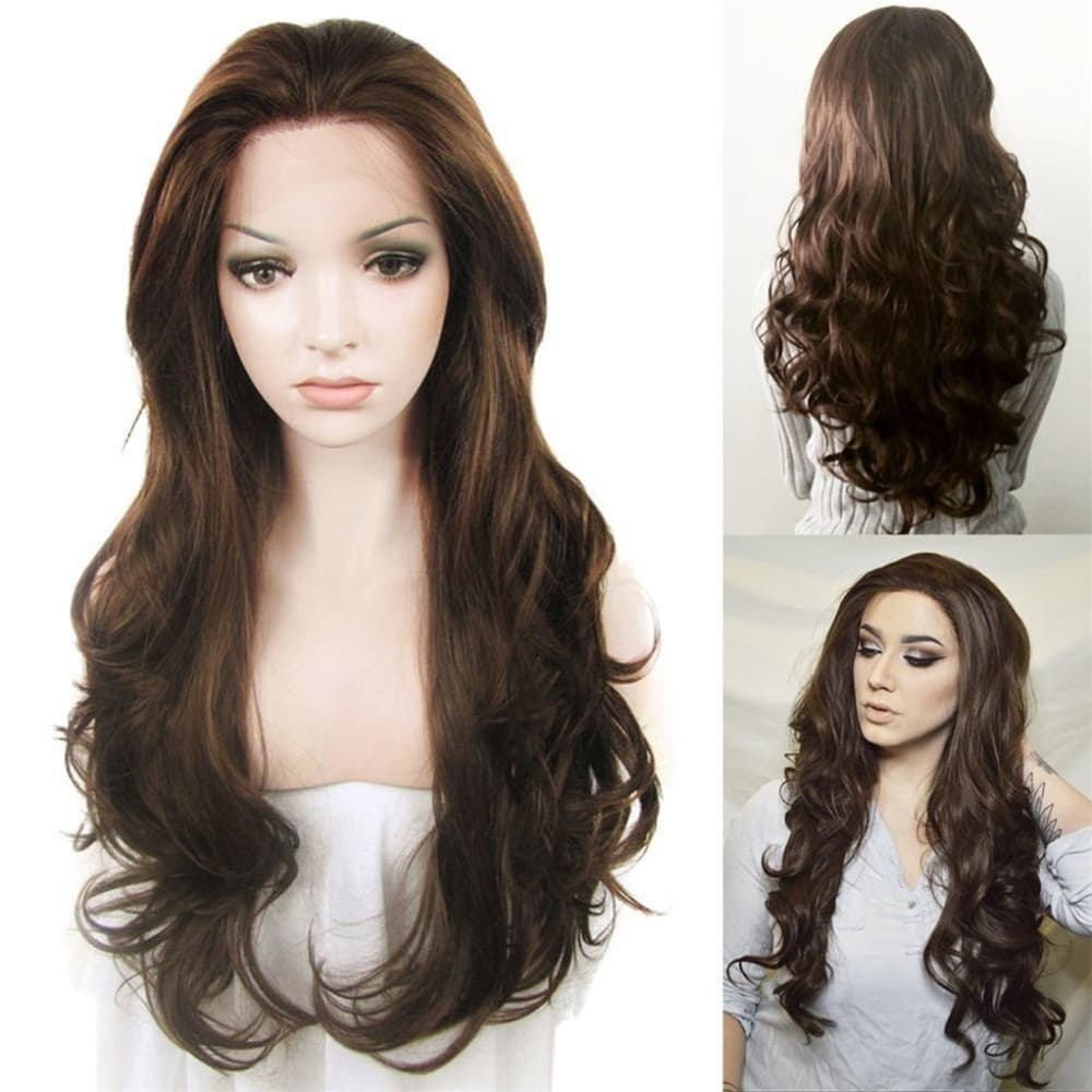 Brown Wavy Lace Front Wig