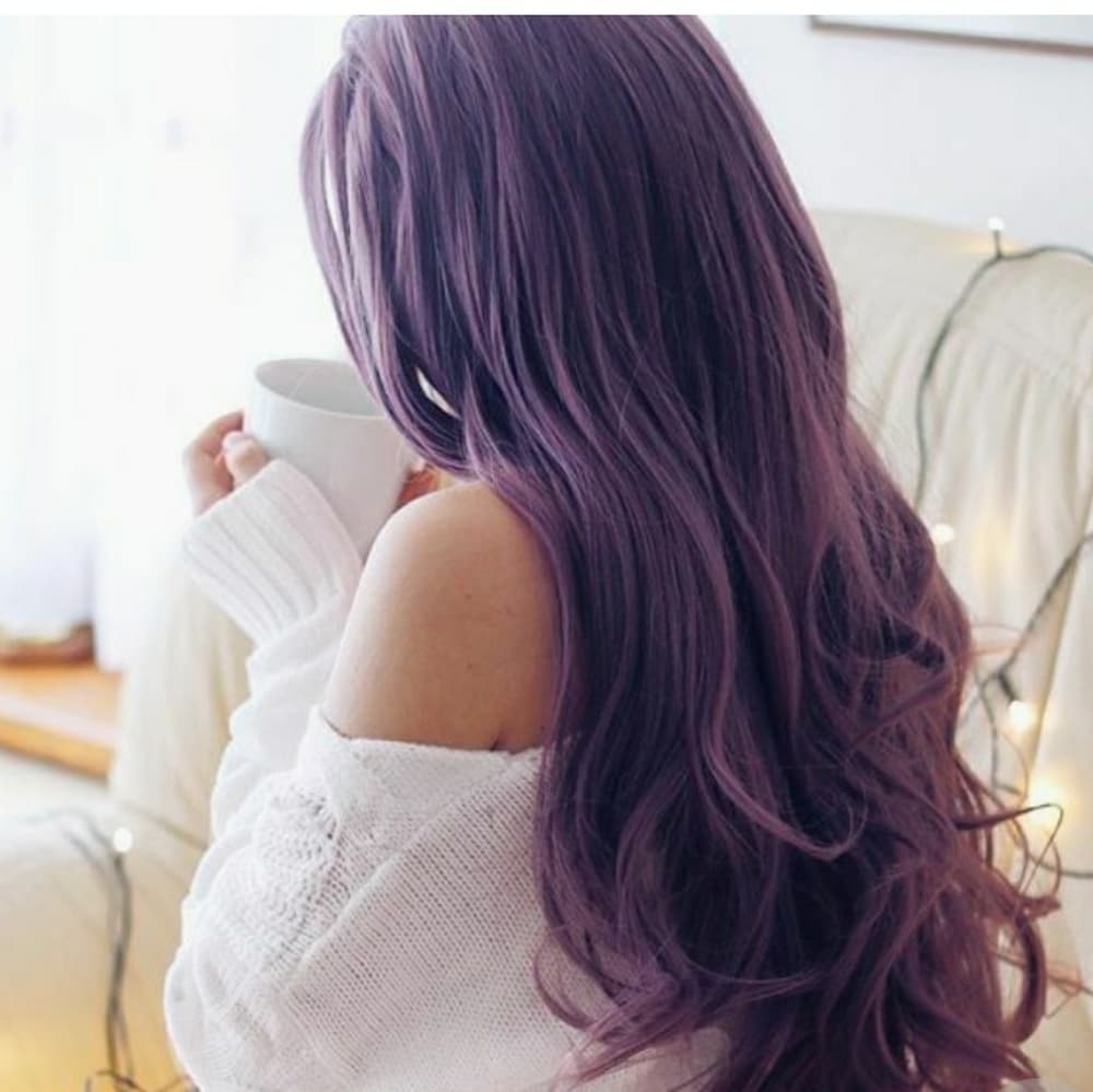 Purple Wavy Beauty Lace Front Wig