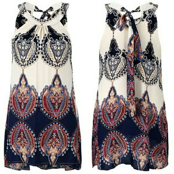 Beautiful Multicolor Halter Dress