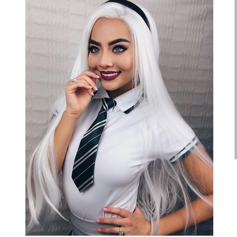 White Beauty Lace Front Wig