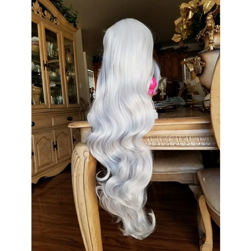 White ChiffonGray Beauty Wig
