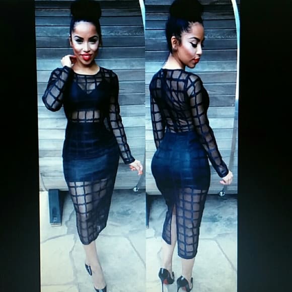 New Sexy Black Midi Dress!!