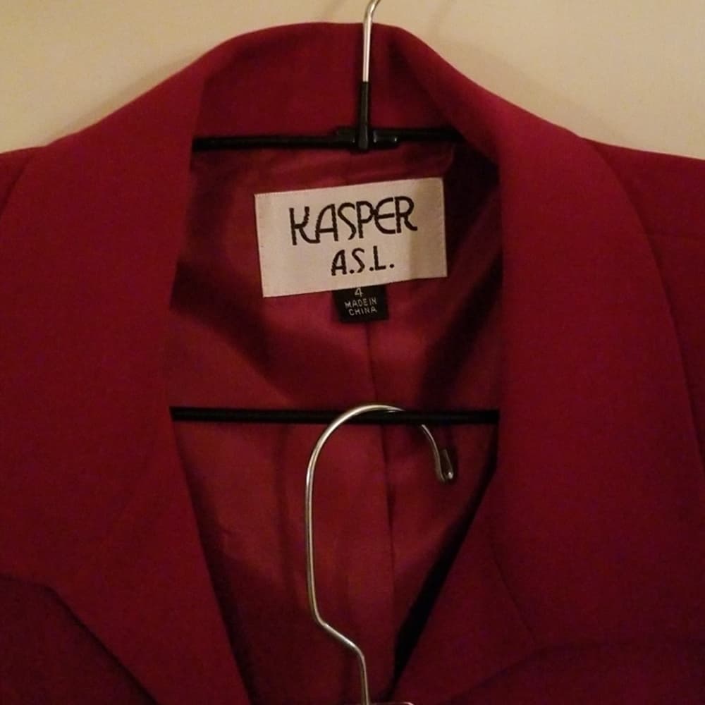 Burgundy Kasper Suit