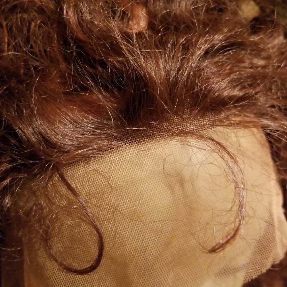 Brown Curly Lace Front Wig 20inches