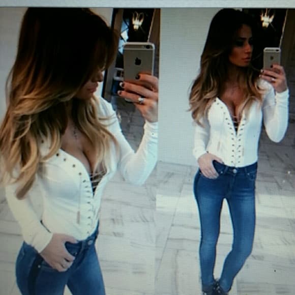 Cute Criss Cross Tie Shirt