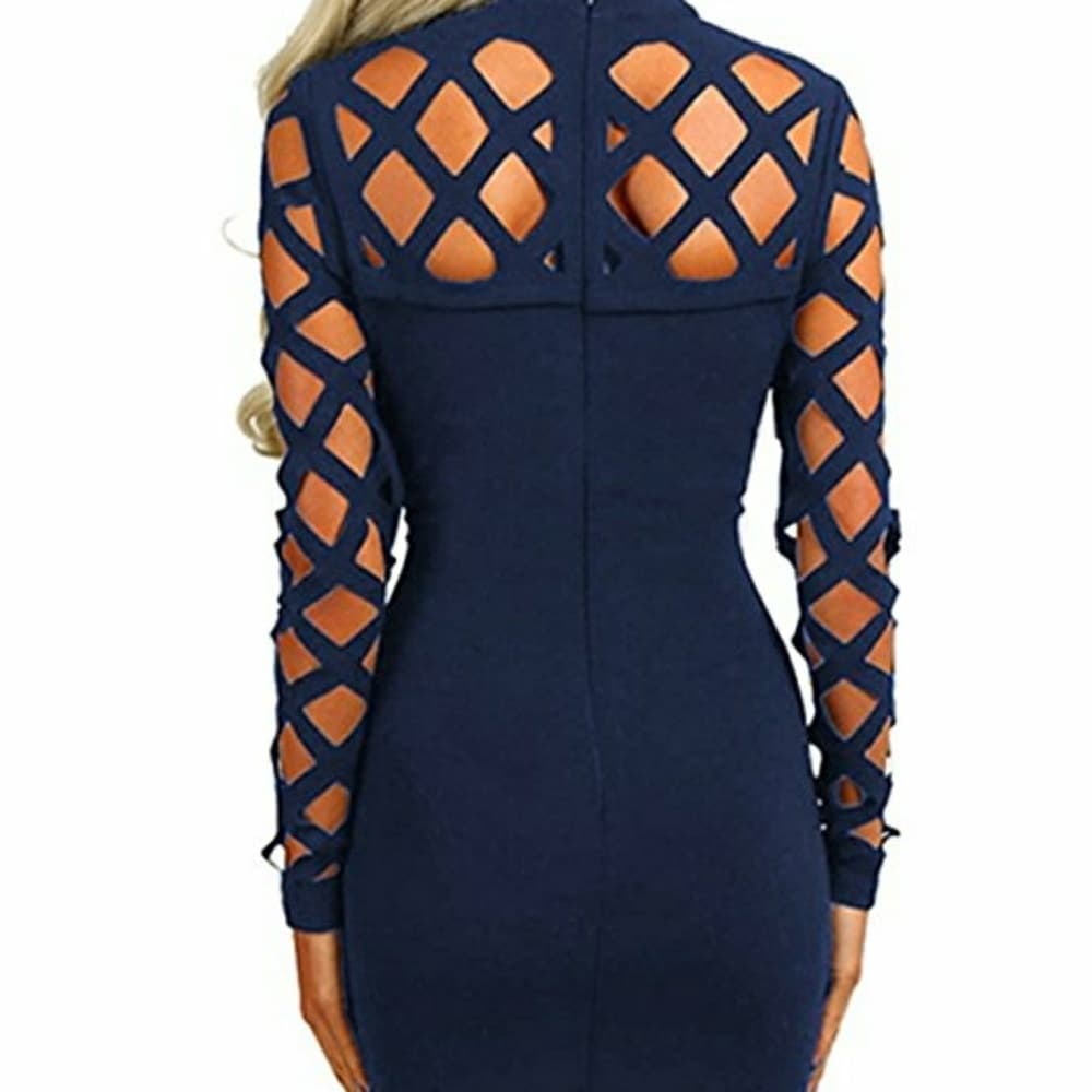 Beautiful Long Sleeve Hollow Out Dress
