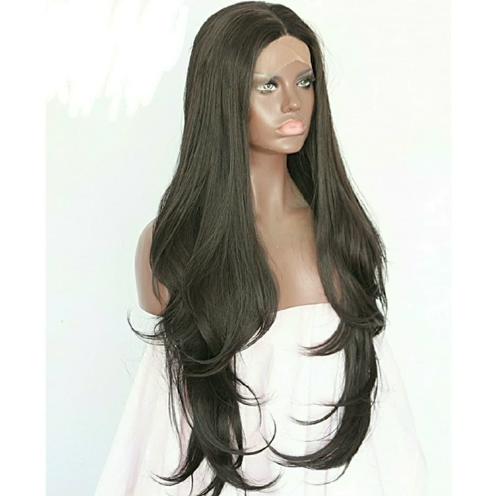 Dark Brown Beauty Waves LaceFront Wig!!