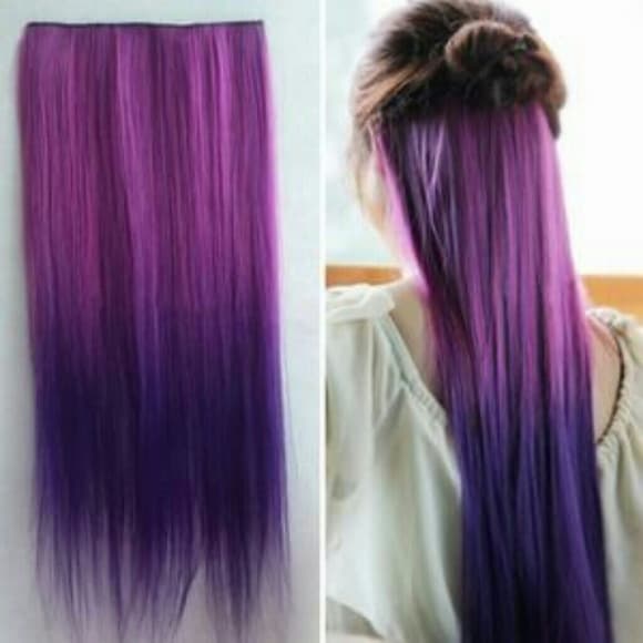 Beautiful Ombre Purple Clip In Hair