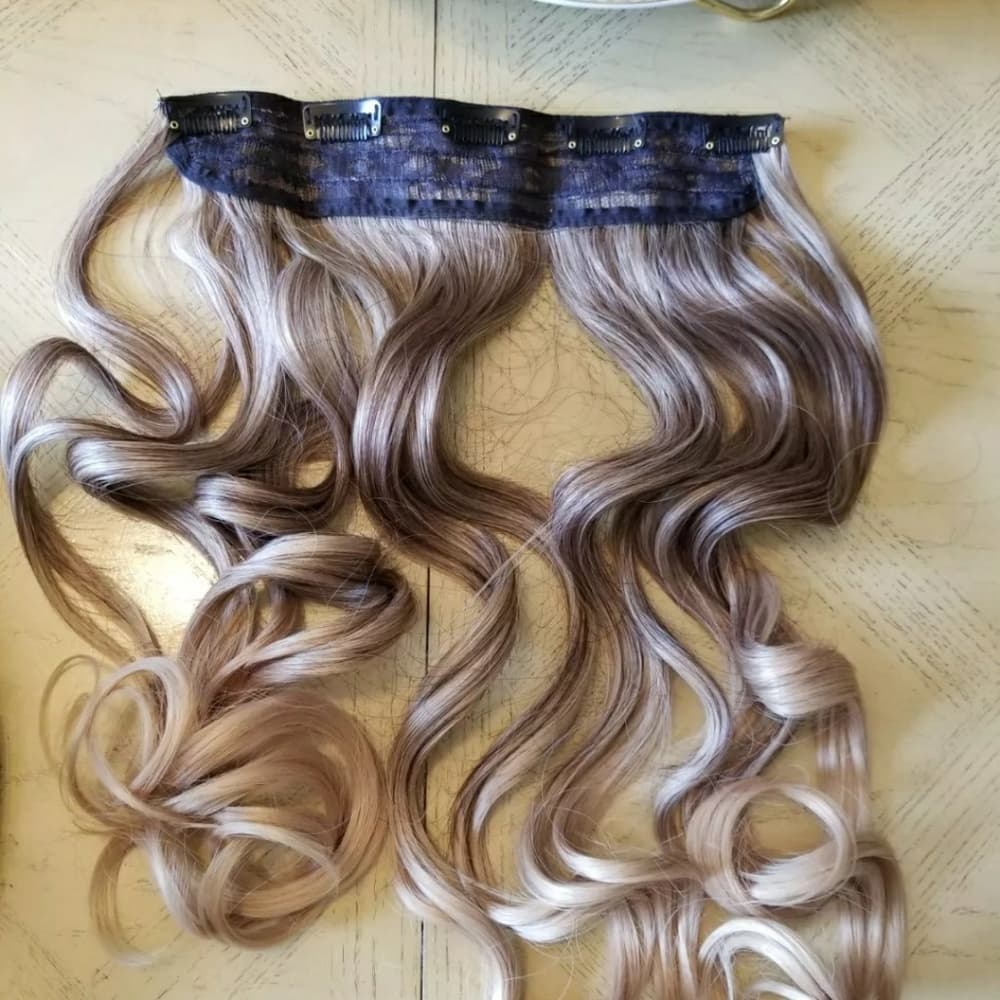 Ombre Blonde One Piece Clip In Extension