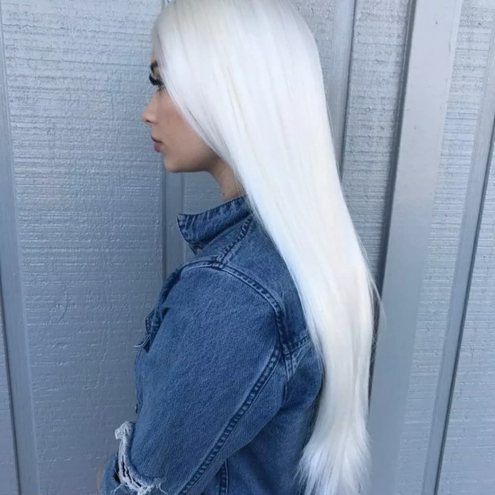 White Blonde Platinum Blonde Lace Front Wig