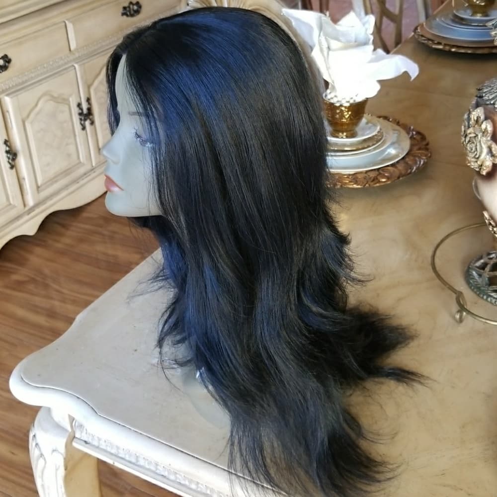Used Layered Straight Wave Wig