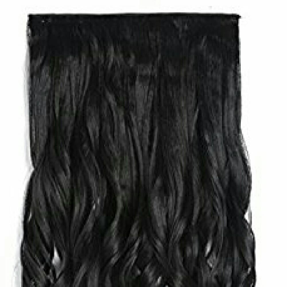 Black Straight One Piece Clip In Extension