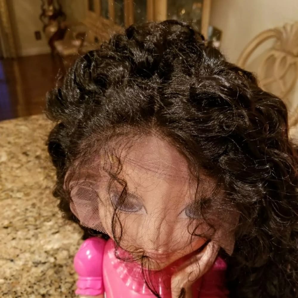 Dark Brown Curly LaceFront Wig