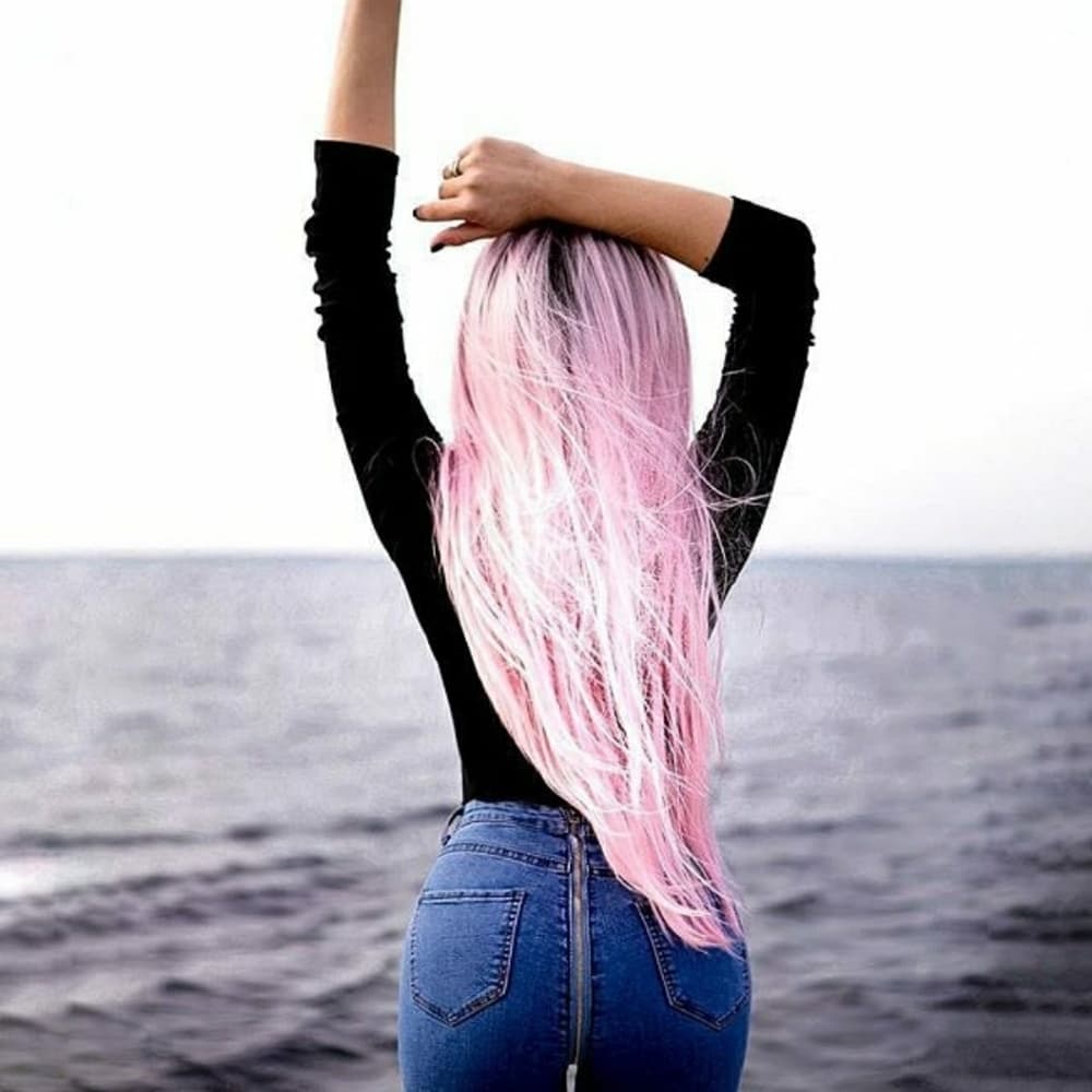 Ombre Pink Lace Front Wig