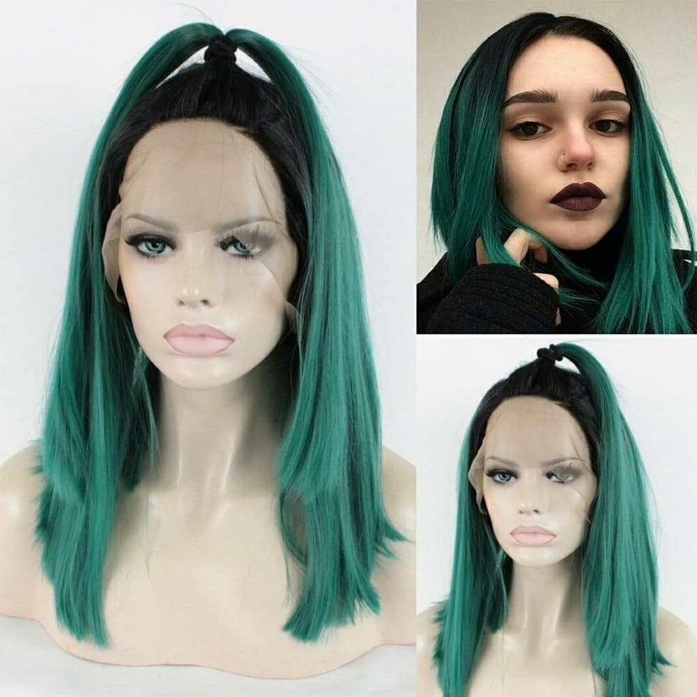 Ombre Green LaceFront Wig