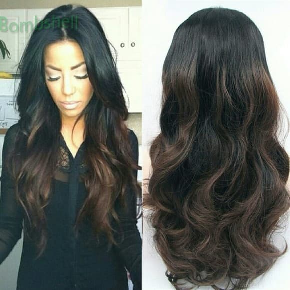 Black Brown Beautiful Lacefront Wig