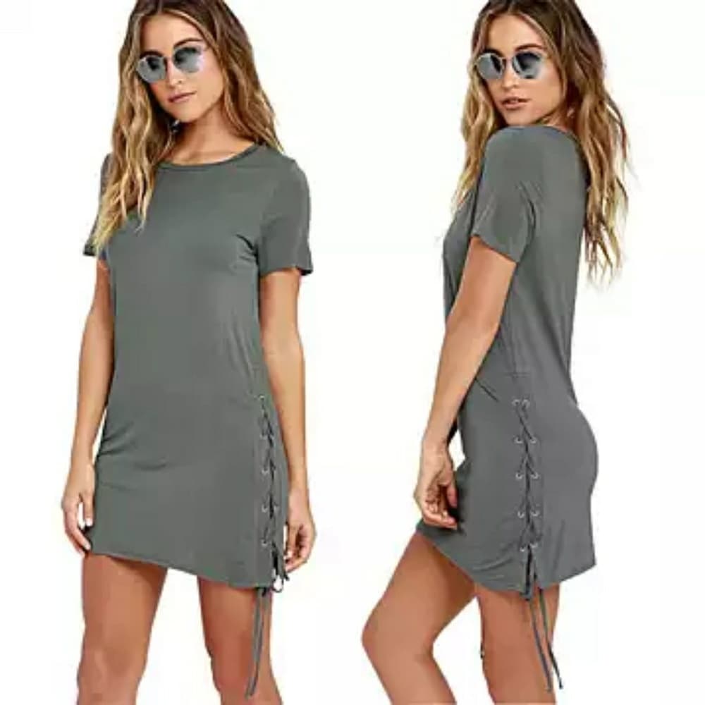 Casual Side Lace up Dress