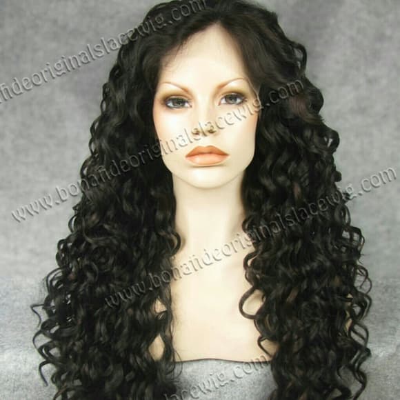 Beautiful Black Curly Lace Front Wig 26-28 inches