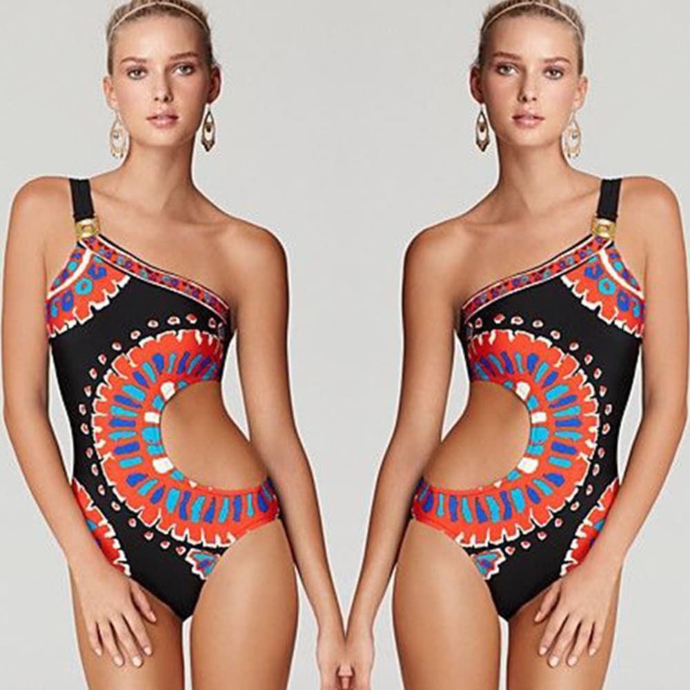 Black Circle Wave Exotic Beauty Bikini
