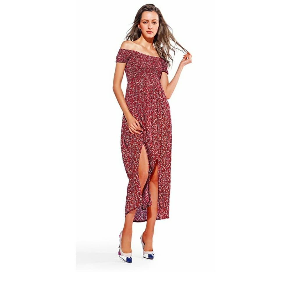 Off Shoulder Boho Beauty Maxi Dress