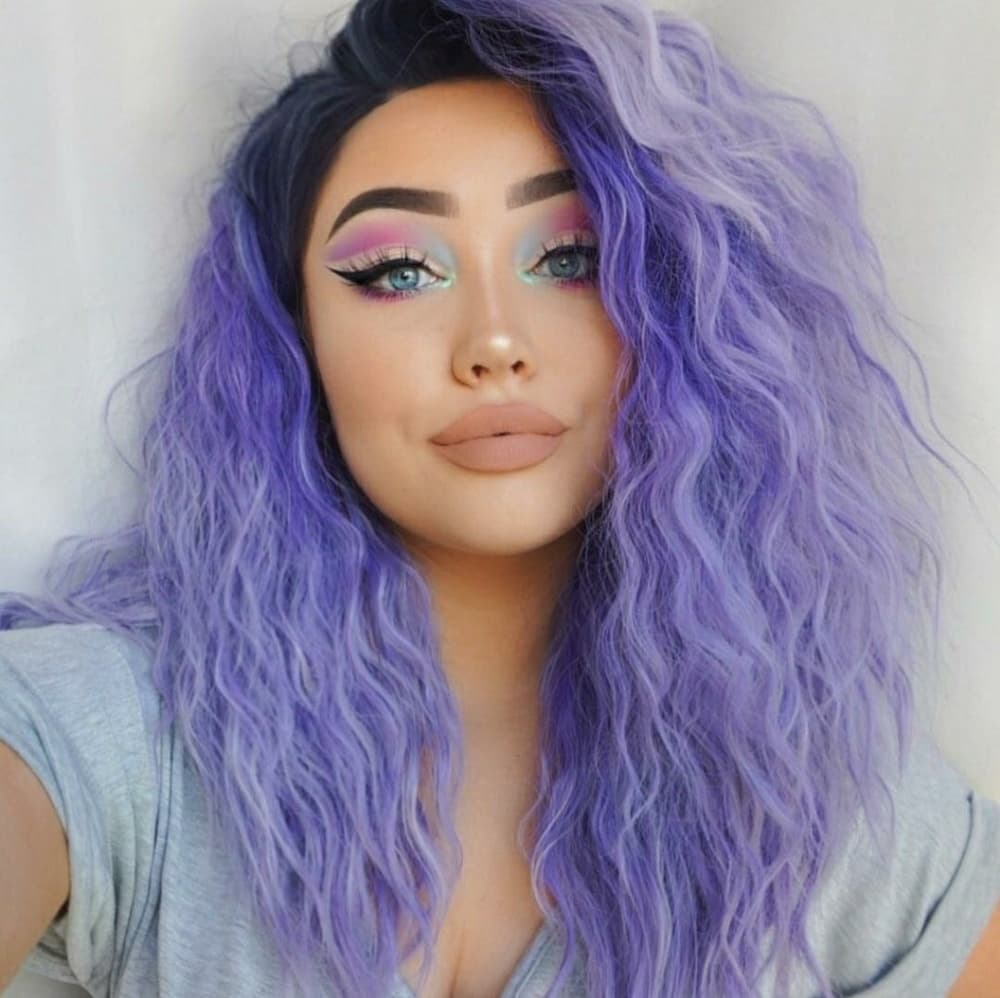 Ombre Purple Beauty Lacefront Wig 24-16
