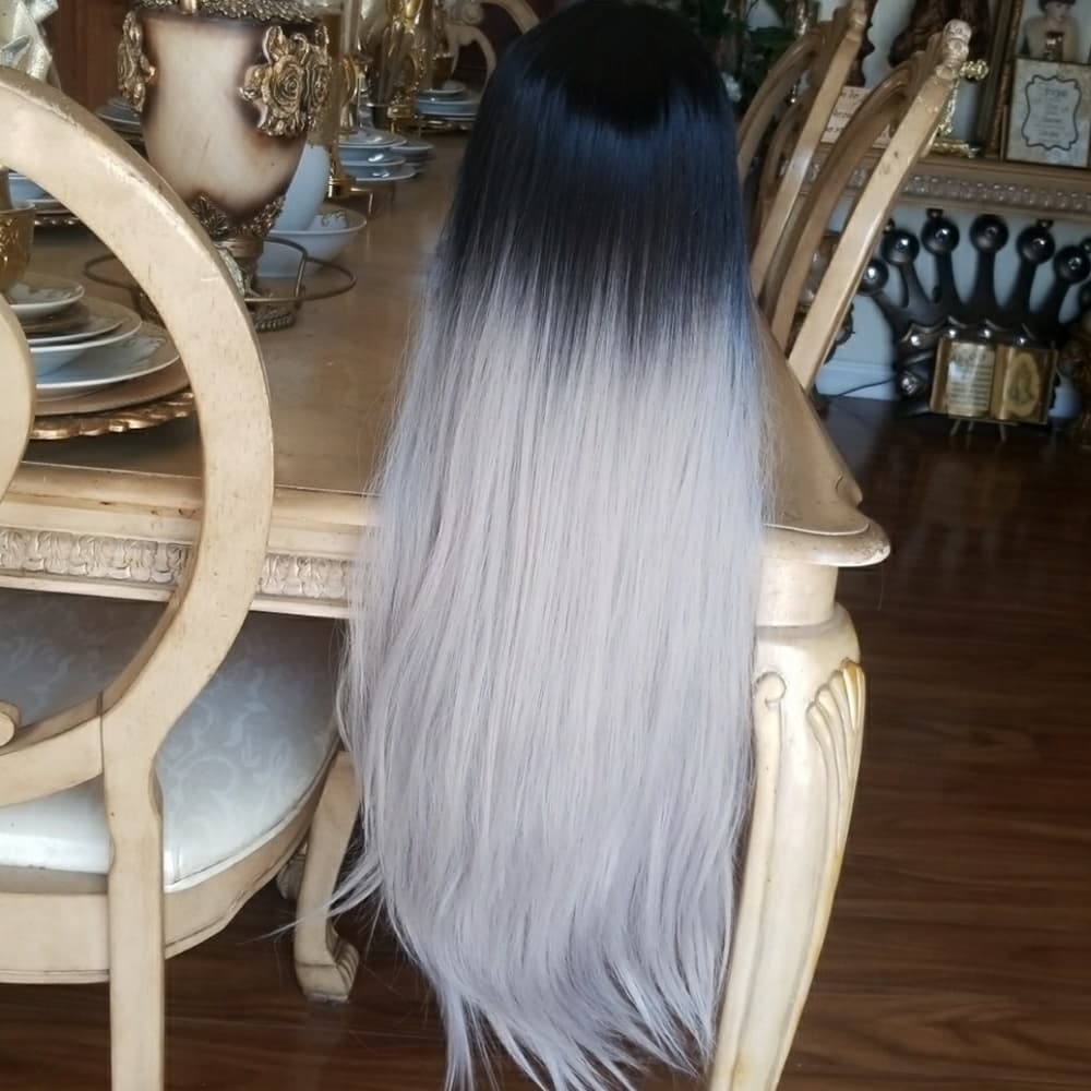 Ready to Ship Today- Ombre Black Gray Beauty Lace