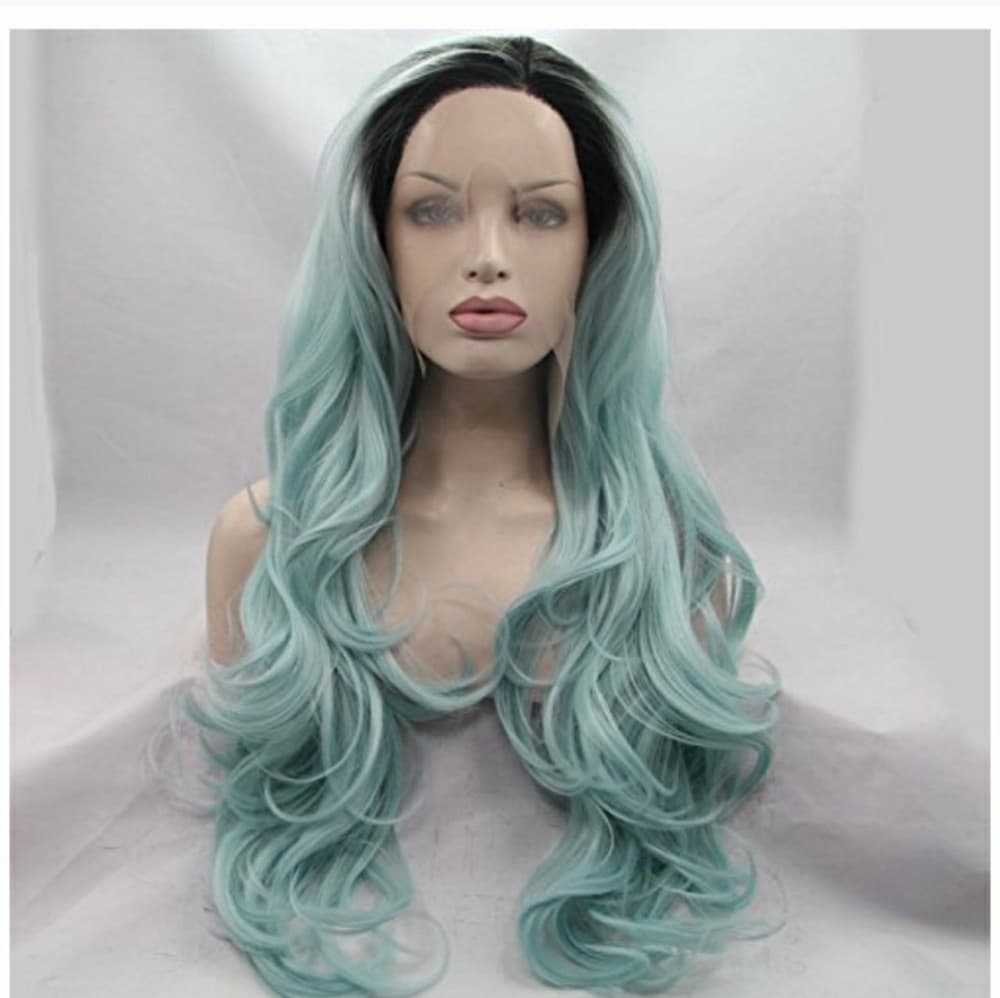 Ombre Greenish LaceFront Wig