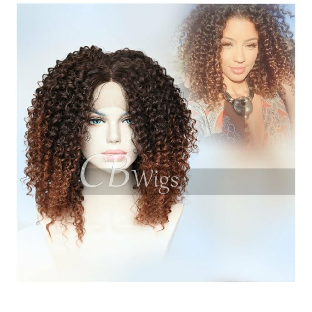Brown Curly Ombre Wig