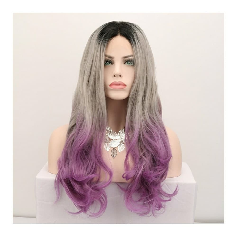 Ombre Gray Purple Beauty Wig 22-26 inches!!
