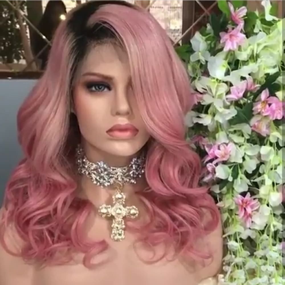 Pink Beauty Virgin Human Hair Full Lace Wig!!