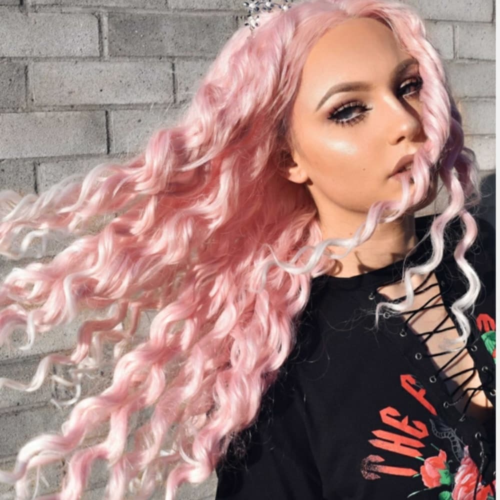 Pink Beauty Human Blend Lacefront Wig 24-28 inches