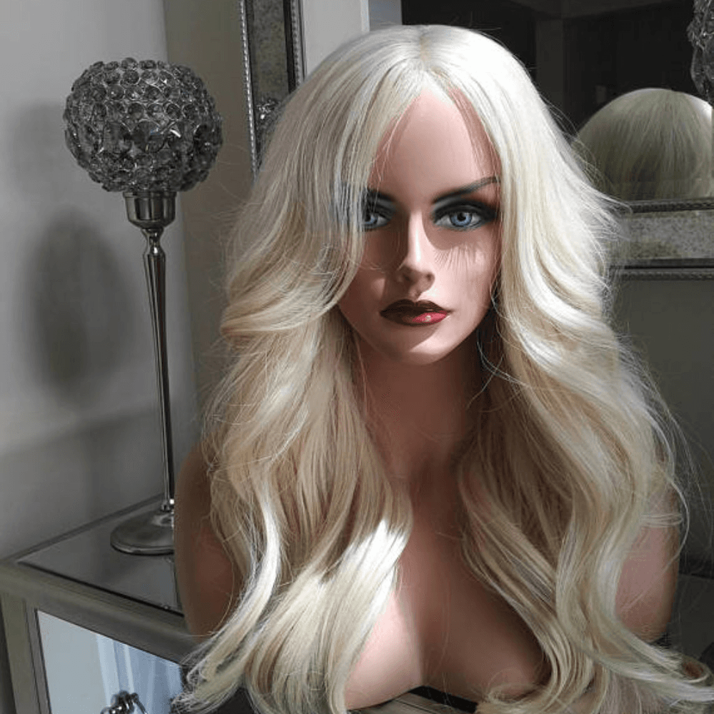 European Platinum Blonde Full Lace Wig 22-26 inch