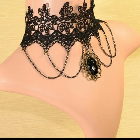 Beautiful Black Vintage Sexy Necklace
