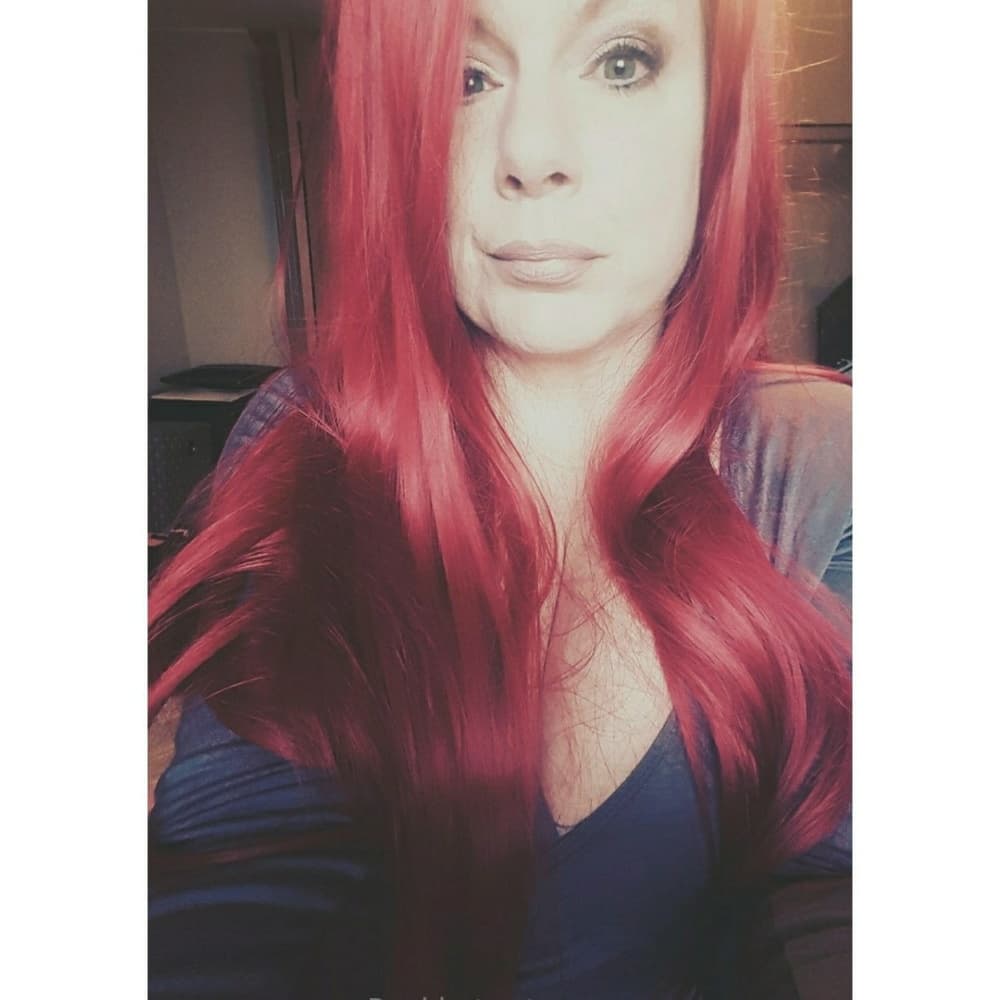 Red Human Hair Blend Lace FrontWig 24-28 inches!!