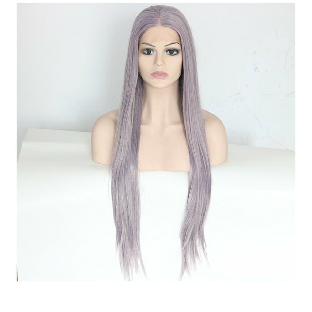 Pastel Purple Gray Long Wig 28-32 inches!!