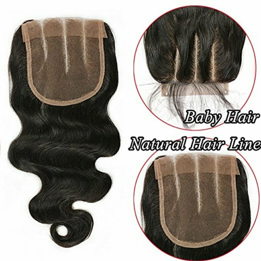 Beautiful parted Lace closure 4x4 Bodywave
