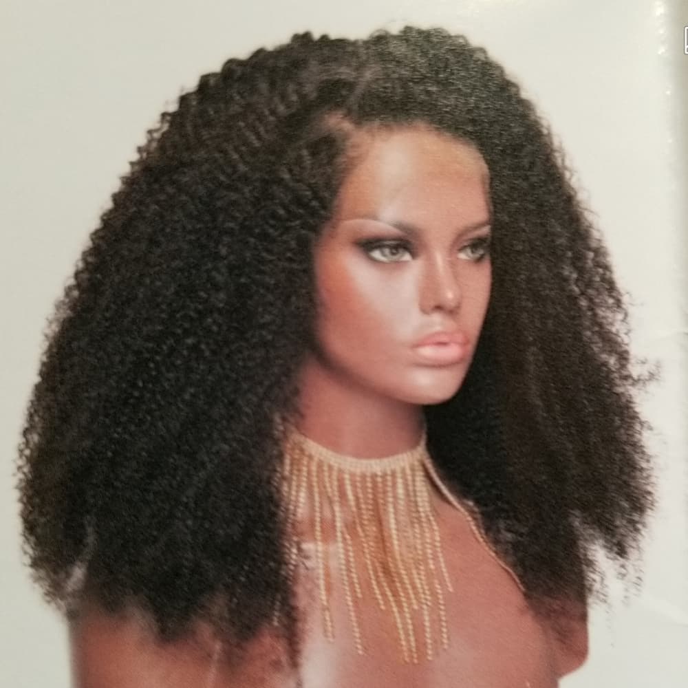 Afro Curly Beauty Lace Front Wig Human Hair