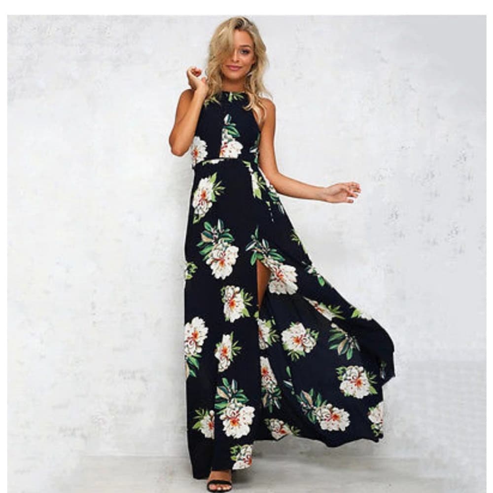 Black Floral Beauty Dress