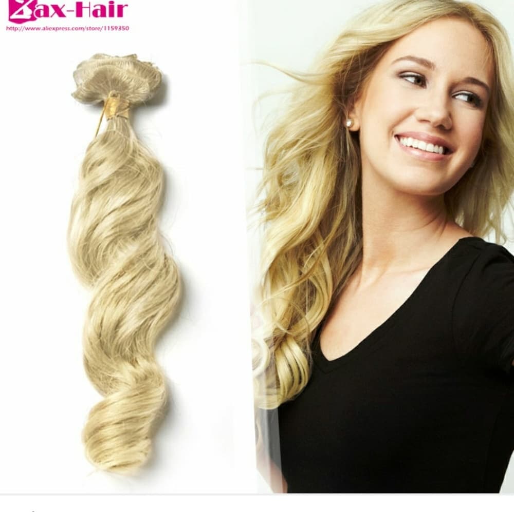 Blonde BeautyWavy Full Head Clip In Extension #613